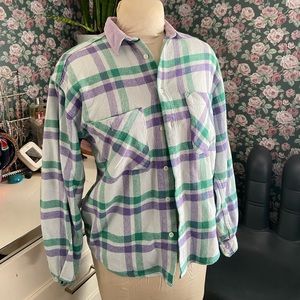 Green & Purple flannel
